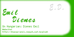 emil dienes business card